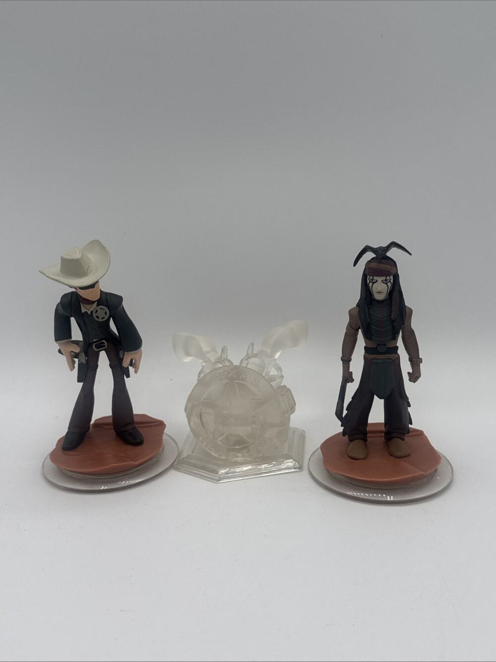 Disney Infinity The Lone Ranger and Tonto Figures and Crystal Playset